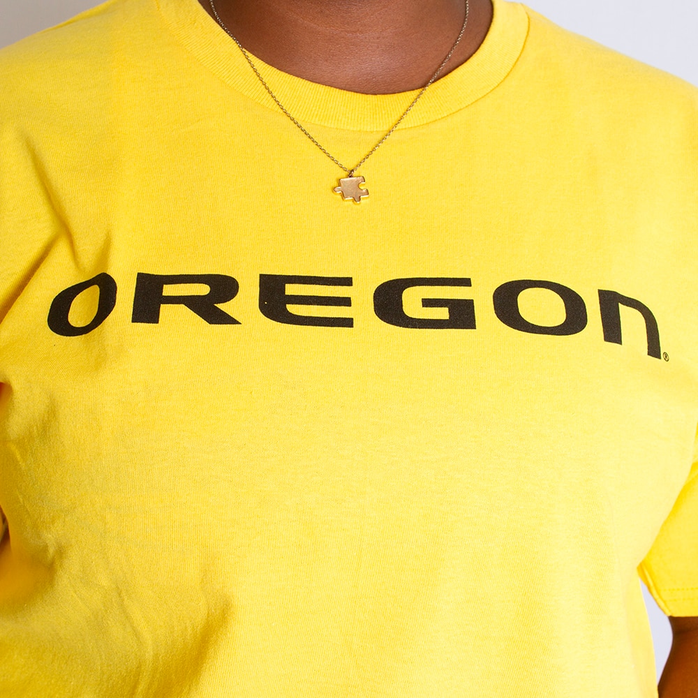 Oregon, McKenzie SewOn, Yellow, Crew Neck, Cotton, Men, Short sleeve, T-Shirt, 502158